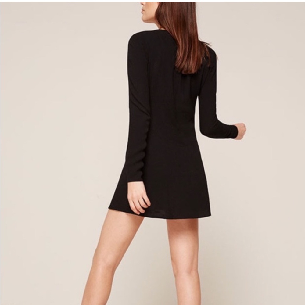 Reformation Gia Black Mini Dress - Picture 2 of 6